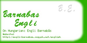 barnabas engli business card